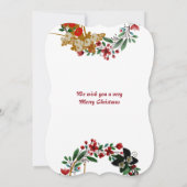 メリークリスマスウォーターカラーフローラグリーンリース (裏面)