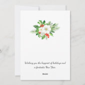 メリークリスマスウォーターカラーベリーズグリーンリーリース シーズンカード (裏面)