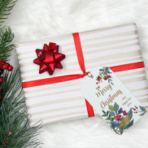 メリークリスマスウォーターカラーホリーとベリー