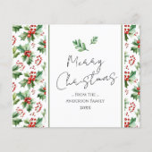 メリークリスマスウォーターカラーホリーベリー (正面)