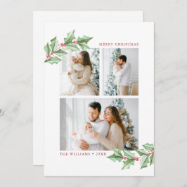 メリークリスマスウォーターカラーホリー3写真休日