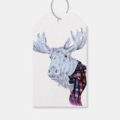 メリークリスマスウォーターカラームースシンプルモダン ギフトタグ (裏面)