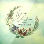 メリークリスマスウォーターカラーリーフリース ウィンドウサイン (シート3)