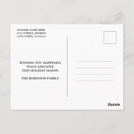 メリークリスマスウォーターカラーヴィンテージレッドトラック年 ポストカード (裏面)