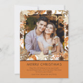 メリークリスマスウォーターカラー冬のフローラ写真 (正面)