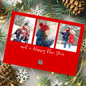 メリークリスマスウォーターストッキングフォトコラージュ シーズンカード