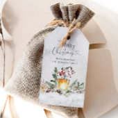 メリークリスマスウォーターパーソナライズされたカラー ギフトタグ