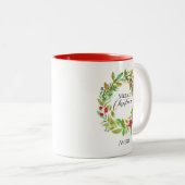 メリークリスマスウォーターリースカスタム ツートーンマグカップ (正面右)