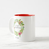 メリークリスマスウォーターリースカスタム ツートーンマグカップ (正面左)