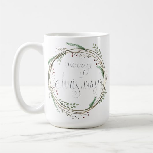 メリークリスマスウォーターリース コーヒーマグカップ (左)