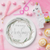 メリークリスマスウォーターリース ペーパープレート (パーティー)
