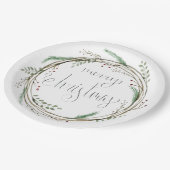 メリークリスマスウォーターリース ペーパープレート (アングル)