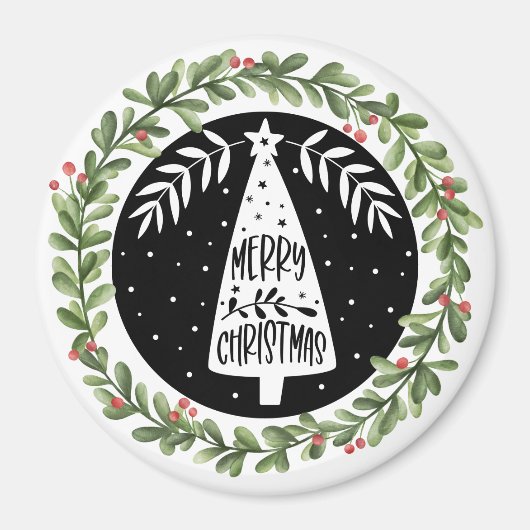メリークリスマスウォーターリース マグネット (正面)