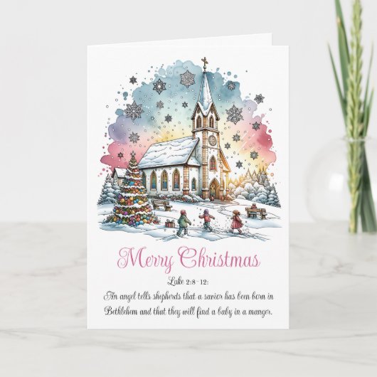 メリークリスマスウォーター教会 シーズンカード (正面)