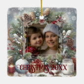 メリークリスマスウォーター素朴カラー写真 セラミックオーナメント (裏面)