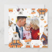 メリークリスマスウォーター色かわいいホッキョクグマの写真 (正面)