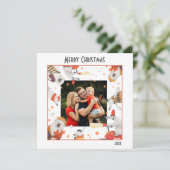 メリークリスマスウォーター色かわいいホッキョクグマの写真 (スタンド正面)