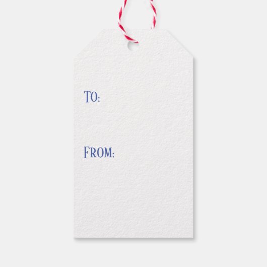 メリークリスマスウォーター色のシロクマ動物 ギフトタグ (裏面)