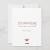 メリークリスマスウォーター色ウィンターベリー非写真 シーズンカード (裏面)