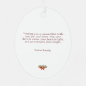 メリークリスマスウォーター色ウィンターベリー非写真 メタルオーナメント (裏面)