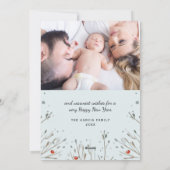 メリークリスマスウォーター色ウッドランド写真 シーズンカード (裏面)