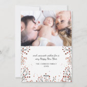 メリークリスマスウォーター色ウッドランド写真 シーズンカード (裏面)