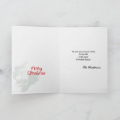 メリークリスマスウォーター色キャンディケーンキャンディ シーズンカード (内部)