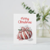 メリークリスマスウォーター色キャンディケーンキャンディ シーズンポストカード (スタンド正面)