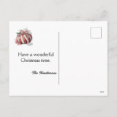 メリークリスマスウォーター色キャンディケーンキャンディ シーズンポストカード (裏面)