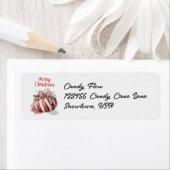 メリークリスマスウォーター色キャンディケーンキャンディ ラベル