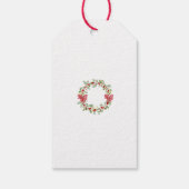 メリークリスマスウォーター色クリスマスツリーカード ギフトタグ (裏面)