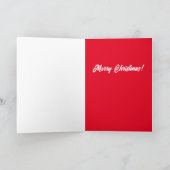 メリークリスマスウォーター色クリスマスツリー サンキューカード (内部)