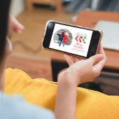 メリークリスマスウォーター色ストッキング2写真 シーズンカード