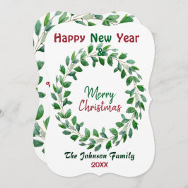 メリークリスマスウォーター色ニューイヤーグリーンリース