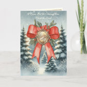 メリークリスマスウォーター色ベビーイエス シーズンカード (正面)