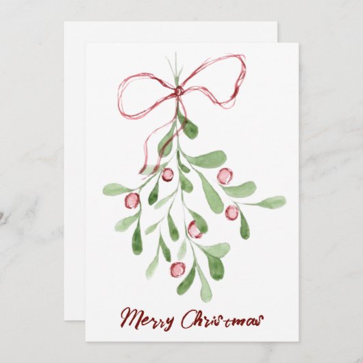 メリークリスマスウォーター色ミスタントー シーズンカード (正面/裏面)