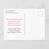 メリークリスマスウォーター色リースフォトフレーム シーズンポストカード (裏面)