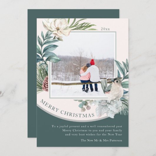 メリークリスマスウォーター色新着フローラ写真 (正面/裏面)