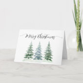 メリークリスマスウォーター色松木内側の写真 シーズンカード (正面)