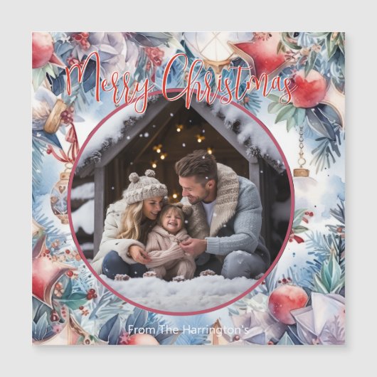 メリークリスマスウォーター色装飾写真 (正面)