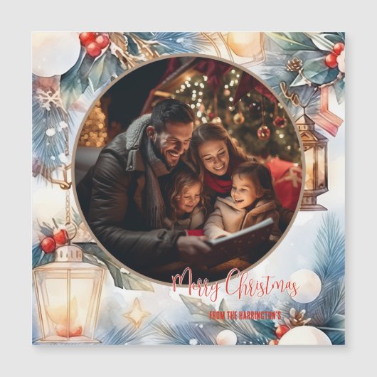 メリークリスマスウォーター色装飾写真 (正面)