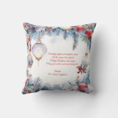 メリークリスマスウォーター色装飾写真 クッション (裏面)