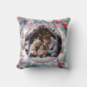 メリークリスマスウォーター色装飾写真 クッション (正面)