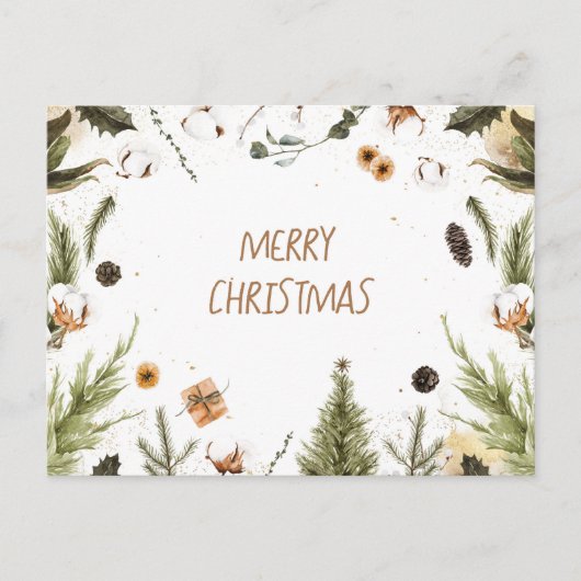 メリークリスマスウォーター色 シーズンポストカード (正面)