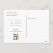 メリークリスマスウォーター雪だるま シーズンポストカード (裏面)