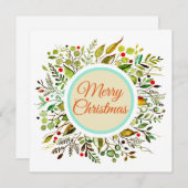 メリークリスマスウォーター鮮やかカラーリース2.0 シーズンカード (正面/裏面)