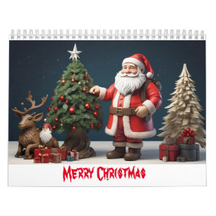 メリークリスマスウォールアートデザインとサンタ カレンダー