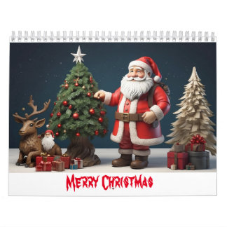 メリークリスマスウォールアートデザインとサンタ カレンダー
