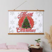 メリークリスマスウォールアート 吊り下げ型タペストリー (寝室)