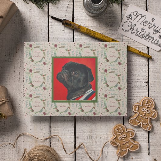 メリークリスマスウッドランドエヴァグリーンリース シーズンカード